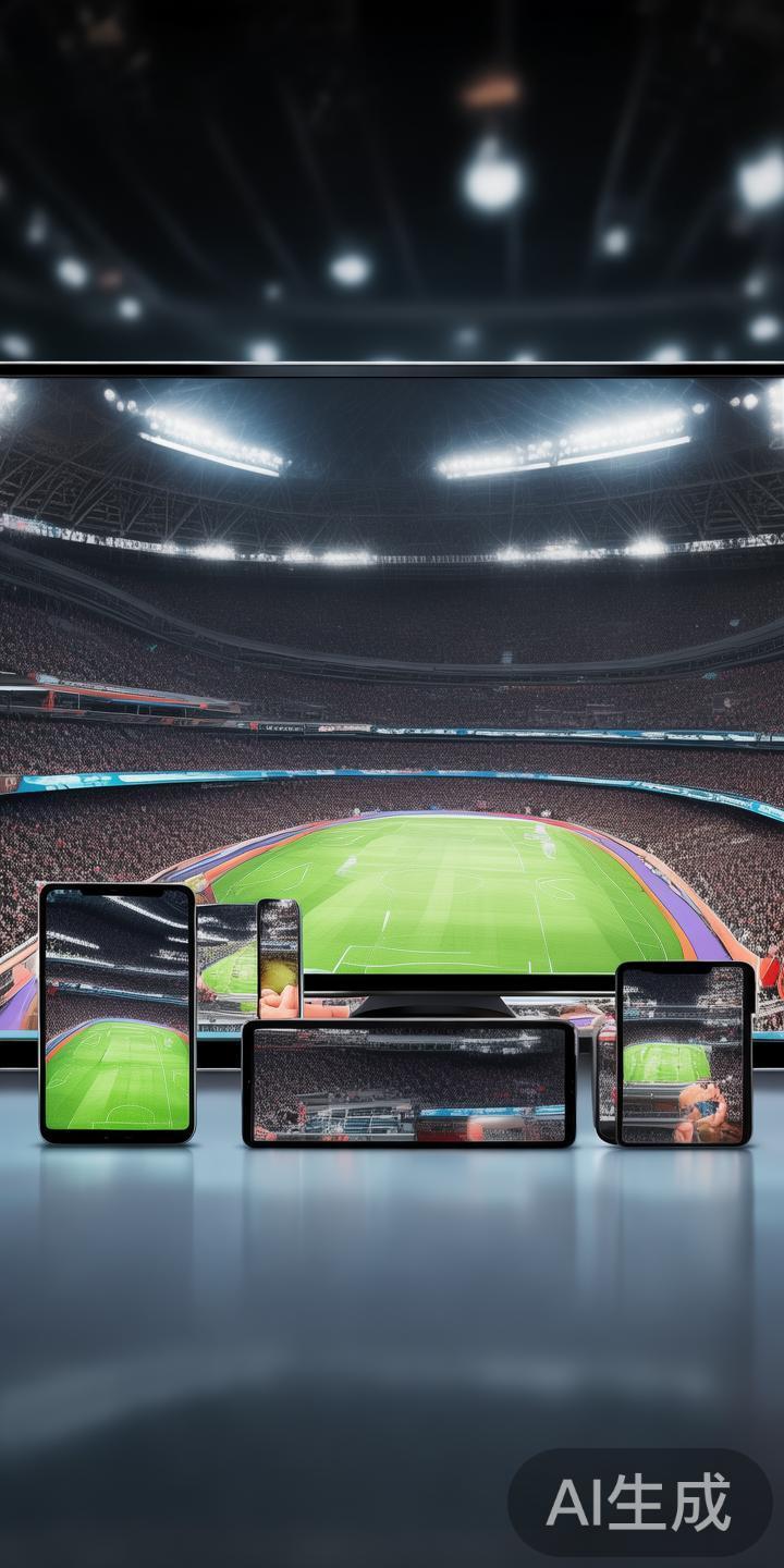 除了丰富的角度选择，爱新体育在多设备同步直播方面也